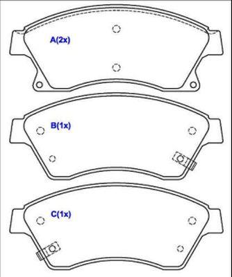 EUROREPAR 1643075380 - Bremžu uzliku kompl., Disku bremzes www.autospares.lv