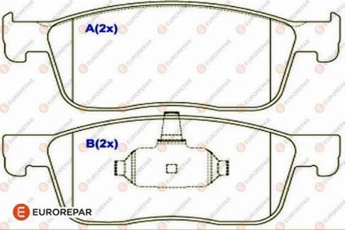 EUROREPAR 1643075780 - Bremžu uzliku kompl., Disku bremzes www.autospares.lv