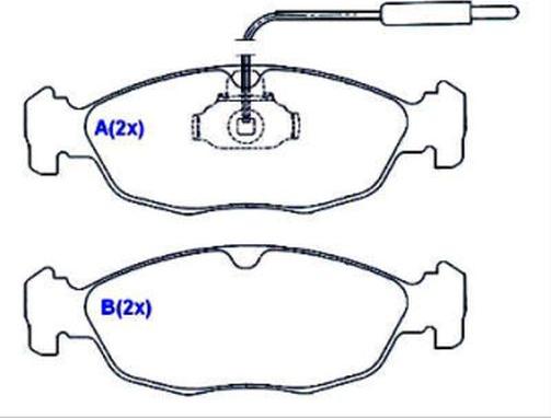 EUROREPAR 1643070680 - Brake Pad Set, disc brake www.autospares.lv