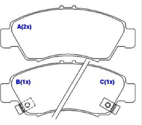 EUROREPAR 1643070180 - Brake Pad Set, disc brake www.autospares.lv