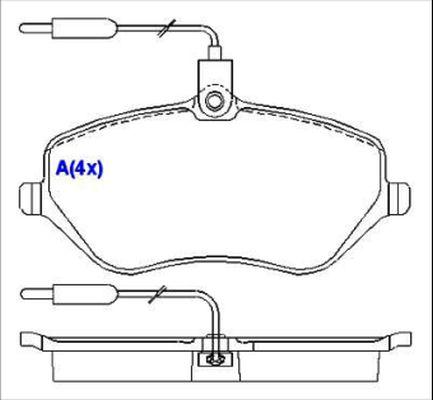 EUROREPAR 1643070780 - Bremžu uzliku kompl., Disku bremzes autospares.lv