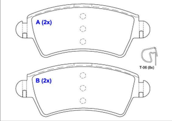 EUROREPAR 1643071080 - Bremžu uzliku kompl., Disku bremzes www.autospares.lv