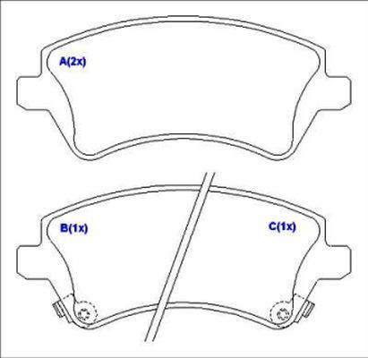 EUROREPAR 1643071880 - Bremžu uzliku kompl., Disku bremzes www.autospares.lv