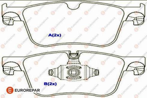 EUROREPAR 1643078380 - Bremžu uzliku kompl., Disku bremzes www.autospares.lv