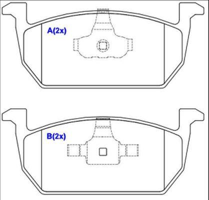 EUROREPAR 1643073080 - Bremžu uzliku kompl., Disku bremzes www.autospares.lv