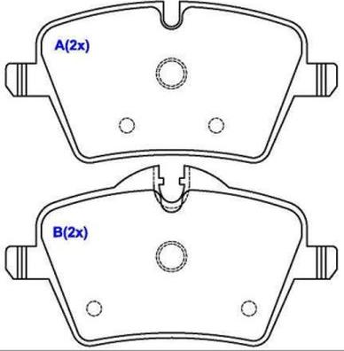 BETTAPARTS ABP1334 - Bremžu uzliku kompl., Disku bremzes autospares.lv