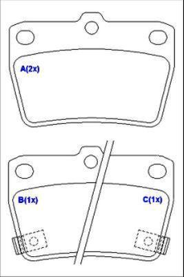 EUROREPAR 1643072080 - Bremžu uzliku kompl., Disku bremzes autospares.lv