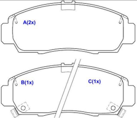 EUROREPAR 1643077380 - Bremžu uzliku kompl., Disku bremzes www.autospares.lv