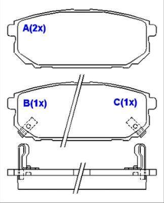 EUROREPAR 1643077780 - Bremžu uzliku kompl., Disku bremzes autospares.lv