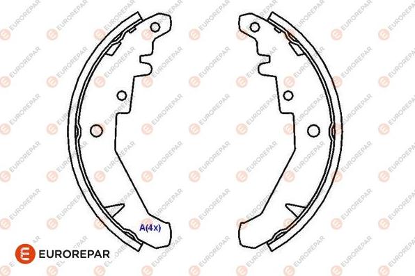 EUROREPAR 1643185980 - Bremžu loku komplekts www.autospares.lv