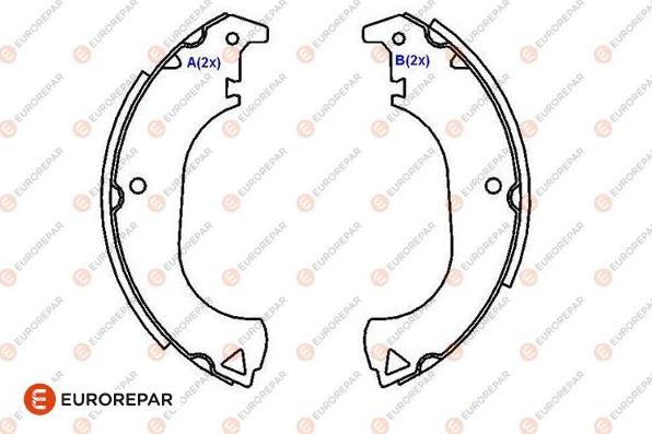 EUROREPAR 1643186380 - Bremžu loku komplekts autospares.lv