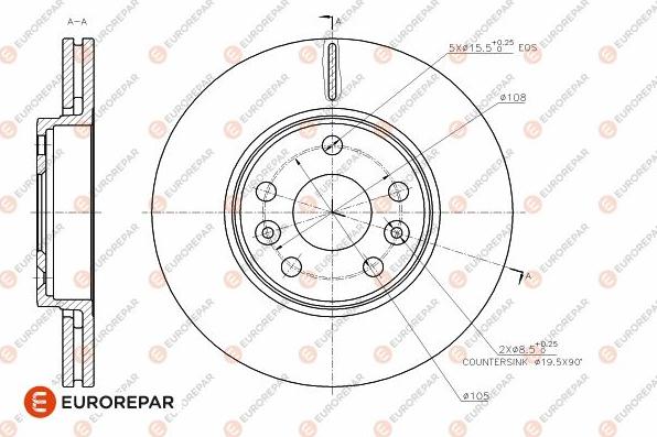 EUROREPAR 1642764780 - Bremžu diski www.autospares.lv