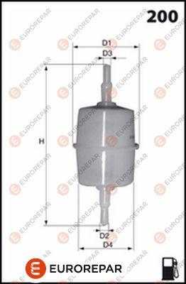 EUROREPAR 1667443480 - Degvielas filtrs autospares.lv