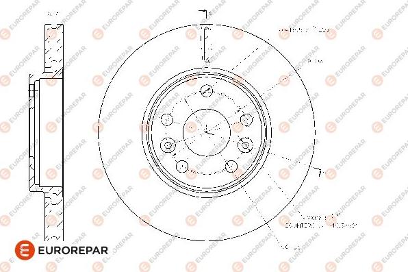 EUROREPAR 1667851080 - Bremžu diski www.autospares.lv