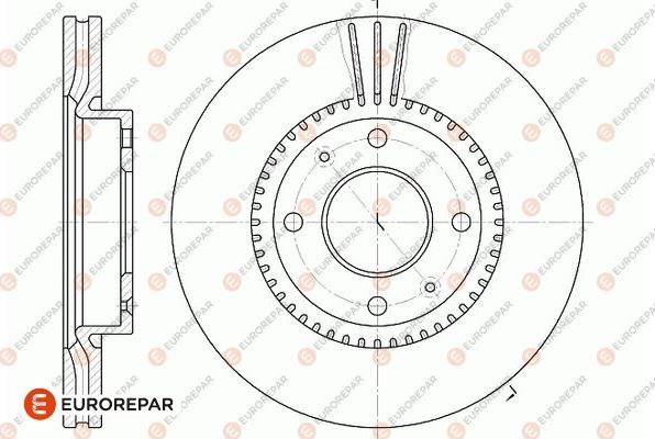 EUROREPAR 1667853180 - Bremžu diski www.autospares.lv