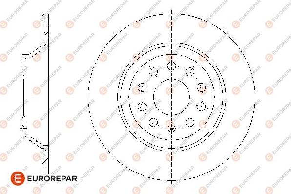 EUROREPAR 1667864980 - Тормозной диск www.autospares.lv