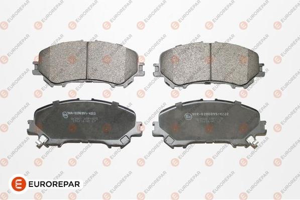 EUROREPAR 1667814380 - Bremžu uzliku kompl., Disku bremzes www.autospares.lv