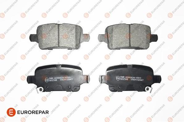 EUROREPAR 1667816680 - Bremžu uzliku kompl., Disku bremzes autospares.lv