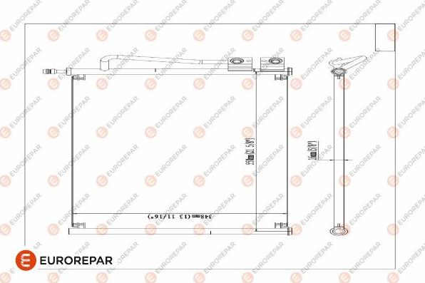 EUROREPAR 1609634480 - Kondensators, Gaisa kond. sistēma autospares.lv