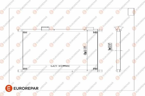 EUROREPAR 1609636080 - Kondensators, Gaisa kond. sistēma www.autospares.lv