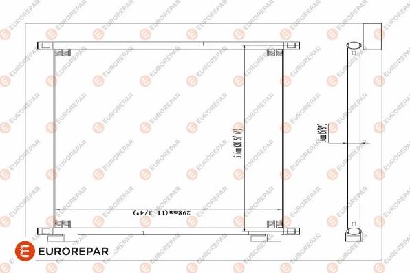 EUROREPAR 1609636880 - Kondensators, Gaisa kond. sistēma www.autospares.lv