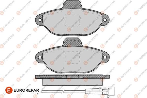 EUROREPAR 1619792280 - Bremžu uzliku kompl., Disku bremzes www.autospares.lv