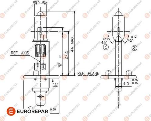 EUROREPAR 1616430880 - Kvēlspuldze, Tālās gaismas lukturis www.autospares.lv