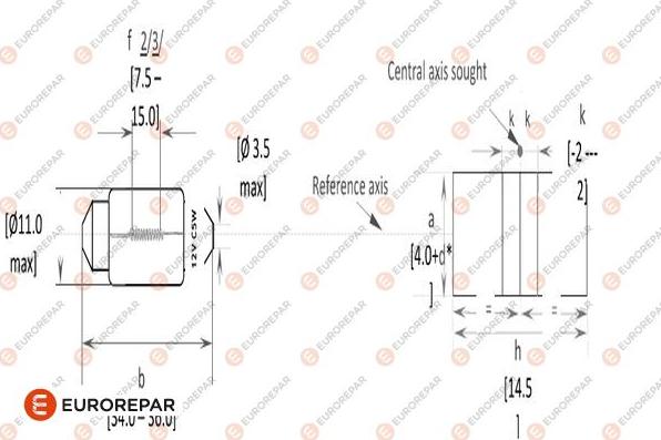 EUROREPAR 1616430780 - Kvēlspuldze, Numura apgaismojuma lukturis www.autospares.lv