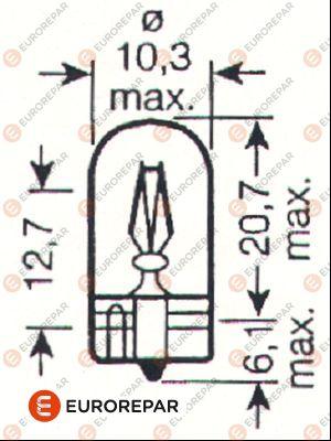 EUROREPAR 1616431580 - Kvēlspuldze, Pagriezienu signāla lukturis autospares.lv