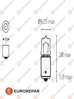 EUROREPAR 1616431880 - Kvēlspuldze, Pagriezienu signāla lukturis www.autospares.lv