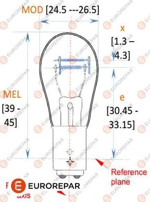 EUROREPAR 1616431380 - Bulb, indicator www.autospares.lv