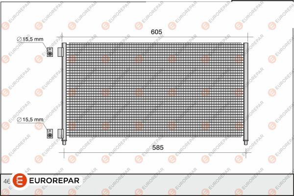 EUROREPAR 1610159780 - Kondensators, Gaisa kond. sistēma www.autospares.lv