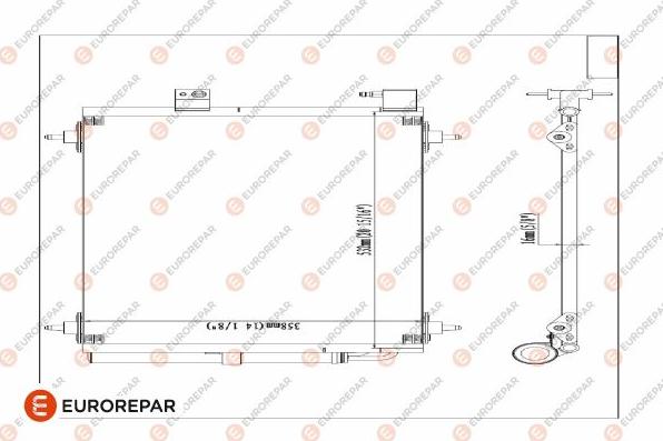 EUROREPAR 1610161080 - Kondensators, Gaisa kond. sistēma www.autospares.lv