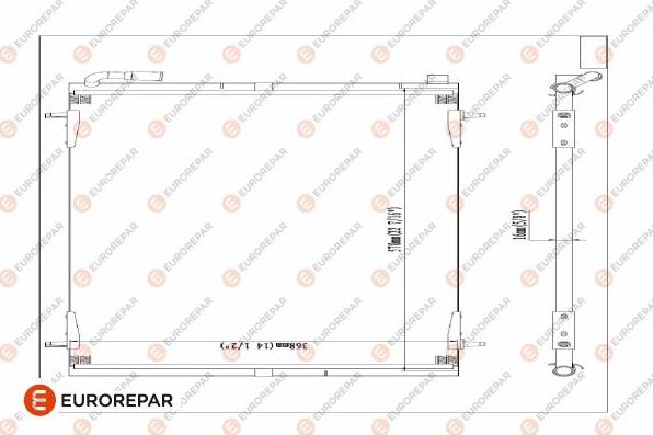 EUROREPAR 1610161180 - Kondensators, Gaisa kond. sistēma www.autospares.lv