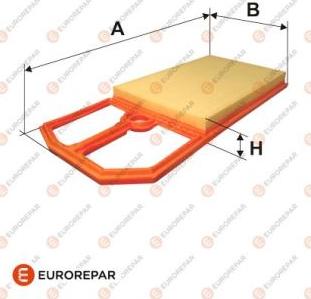 EUROREPAR 1612866280 - Воздушный фильтр, двигатель www.autospares.lv