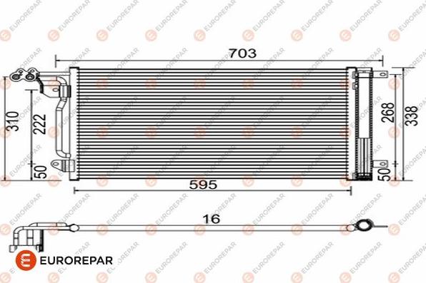 EUROREPAR 1618099680 - Kondensators, Gaisa kond. sistēma www.autospares.lv