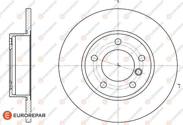 EUROREPAR 1618890580 - Brake Disc www.autospares.lv