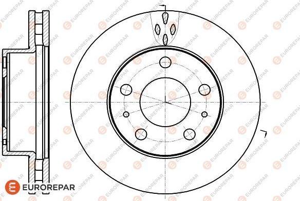 EUROREPAR 1618864580 - Bremžu diski www.autospares.lv