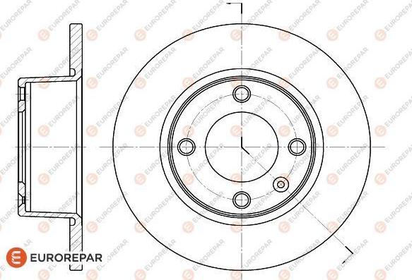 EUROREPAR 1618861280 - Bremžu diski www.autospares.lv