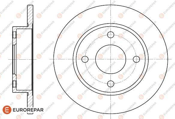 EUROREPAR 1618867480 - Тормозной диск www.autospares.lv