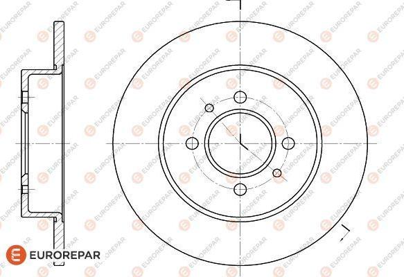 EUROREPAR 1618880680 - Bremžu diski www.autospares.lv