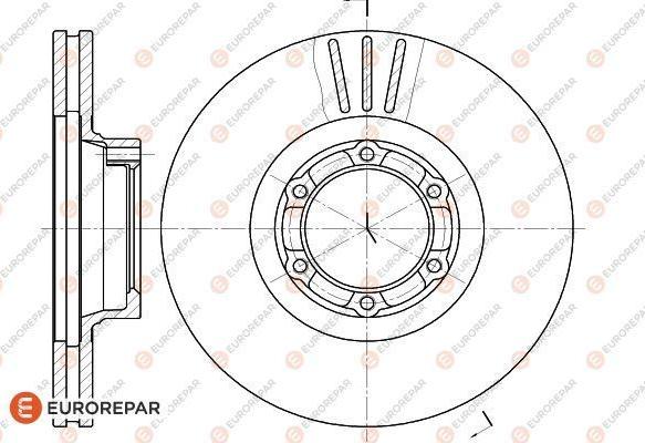 EUROREPAR 1618883680 - Brake Disc www.autospares.lv