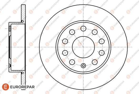 EUROREPAR 1618882080 - Тормозной диск www.autospares.lv