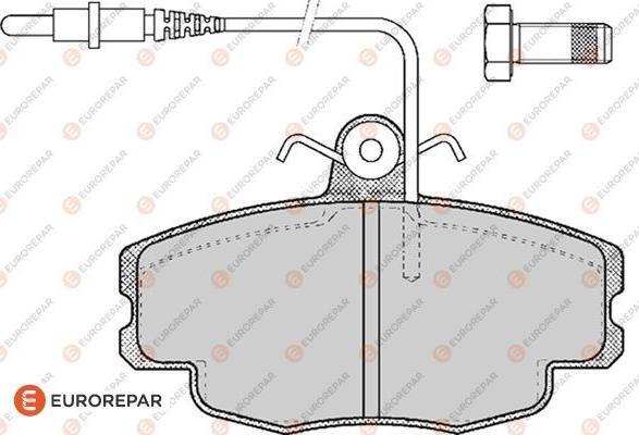 EUROREPAR 1617247380 - Тормозные колодки, дисковые, комплект www.autospares.lv