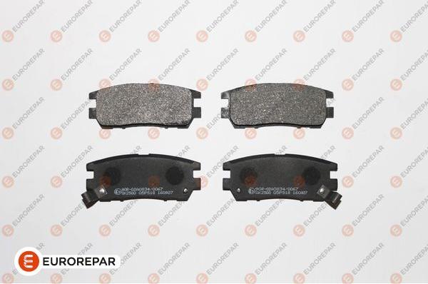 EUROREPAR 1617284480 - Brake Pad Set, disc brake www.autospares.lv