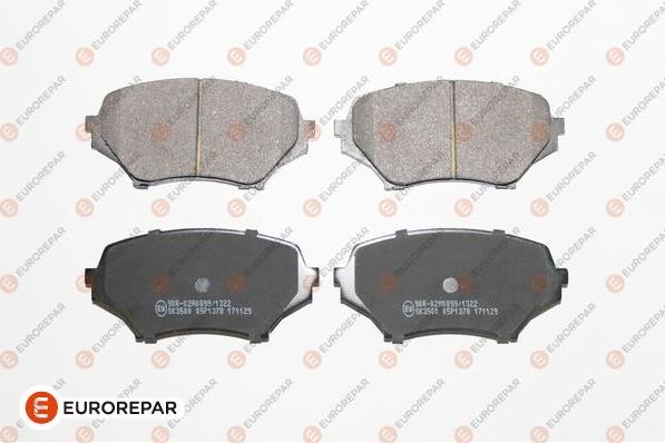 EUROREPAR 1617286680 - Bremžu uzliku kompl., Disku bremzes www.autospares.lv