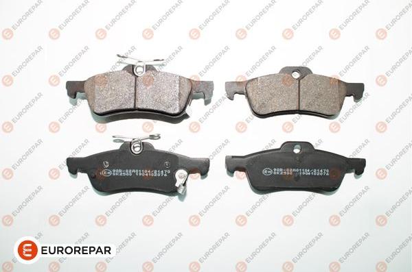 EUROREPAR 1689800680 - Bremžu uzliku kompl., Disku bremzes www.autospares.lv