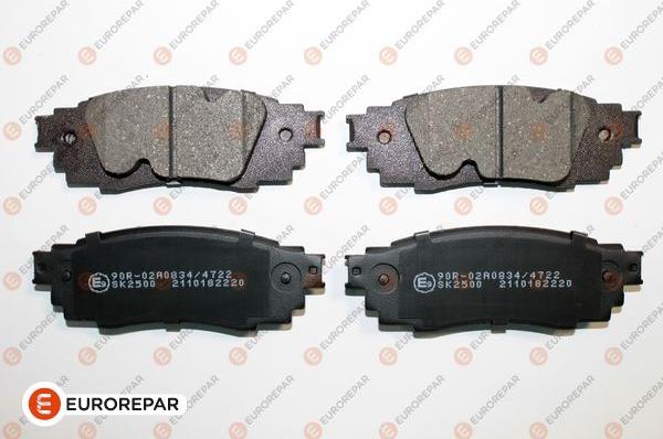 EUROREPAR 1689801580 - Bremžu uzliku kompl., Disku bremzes www.autospares.lv