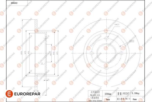 EUROREPAR 1684304480 - Bremžu diski www.autospares.lv