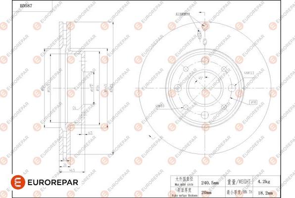 EUROREPAR 1684302980 - Bremžu diski www.autospares.lv